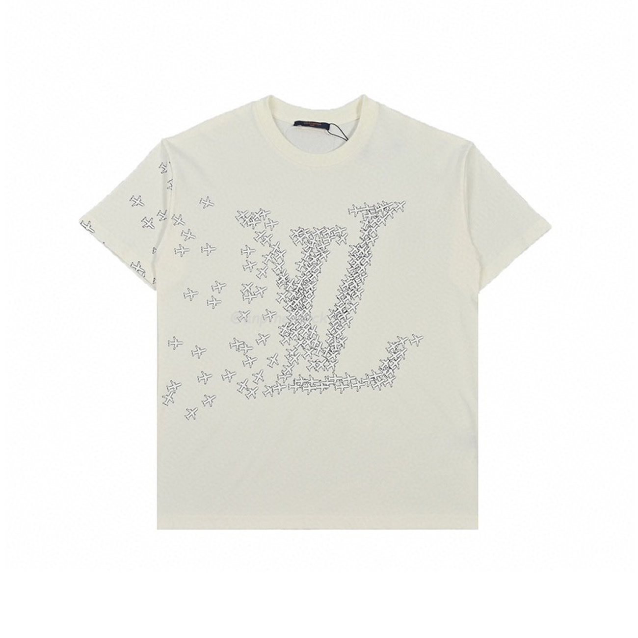 Louis Vuitton 20ss Small Aircraft Logo Printing Short Sleeved T Shirt (5) - newkick.app